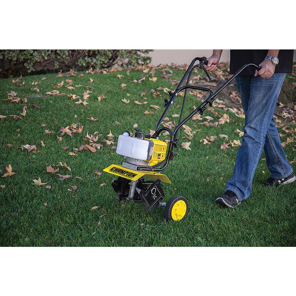 Champion Power Equipment 9.5 in. Portable Gas Garden Tiller Cultivator