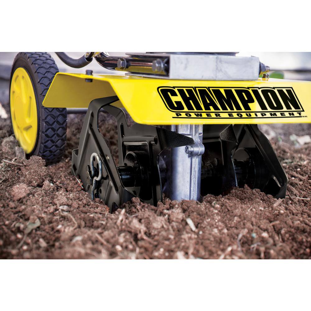Champion Power Equipment 9.5 in. Portable Gas Garden Tiller Cultivator