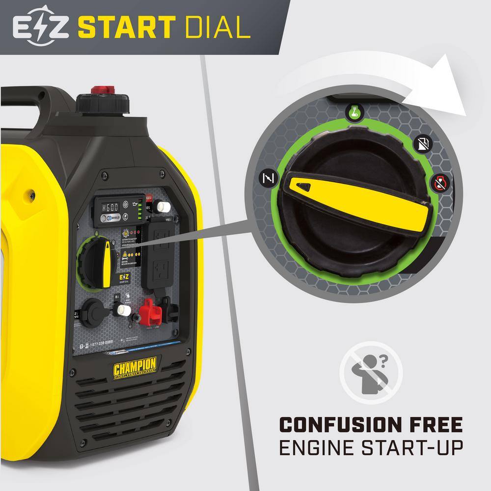 Champion Power Equipment 2500-Watt Recoil Start Gasoline Powered Inverter Generator with CO Shield and Quiet Technology