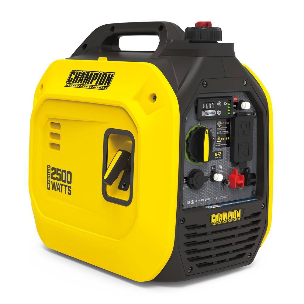 Champion Power Equipment 2500-Watt Recoil Start Gasoline Powered Inverter Generator with CO Shield and Quiet Technology