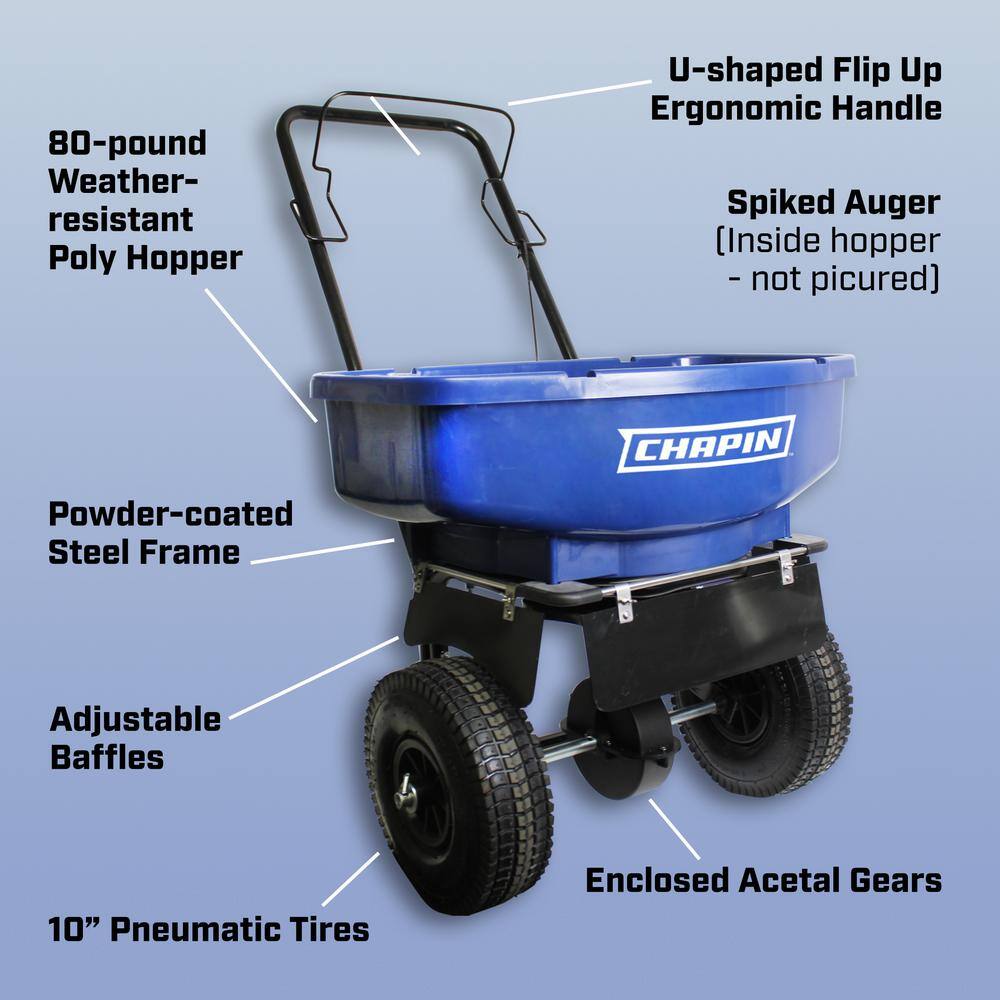 Chapin 81008A 80-Pound Ice Melt and Salt Spreader