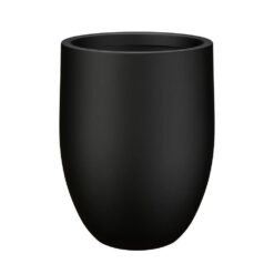 Sapcrete Lightweight 16in. x 22in. Charcoal Black Extra Large Tall Round Concrete Plant Pot/Planter for Indoor & Outdoor