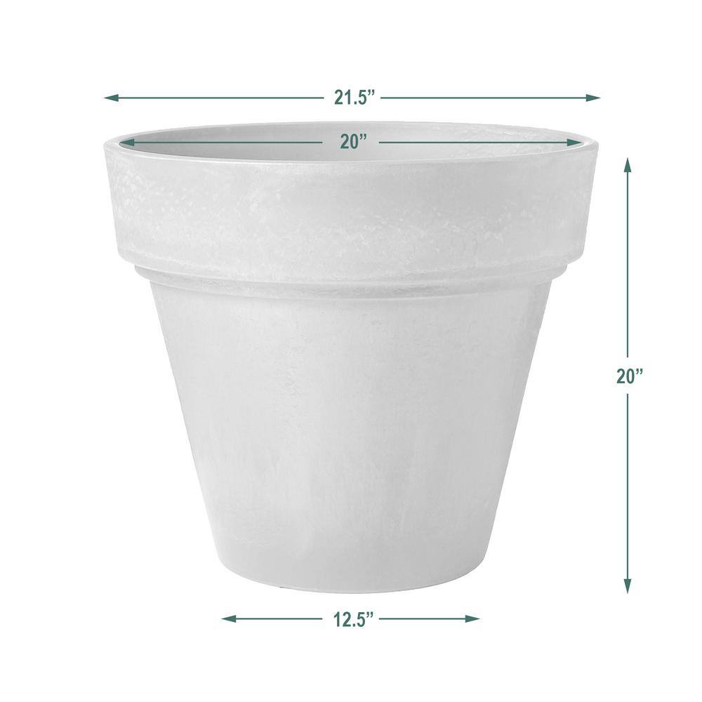 Arcadia Garden Products Traditional 21-1/2 in. x 20 in. Chocolate PSW Pot