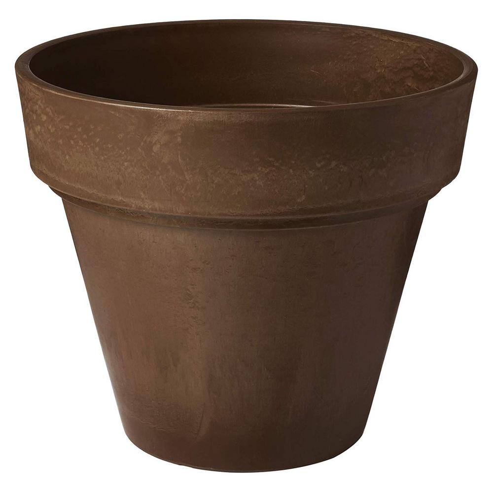 Arcadia Garden Products Traditional 21-1/2 in. x 20 in. Chocolate PSW Pot