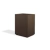 PolyStone Planters Cozumel Column 23 in. x 30 in. Chocolate Brown Composite Planter