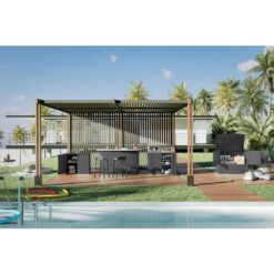 Suncast Backyard Oasis Entertaining Station with Storage