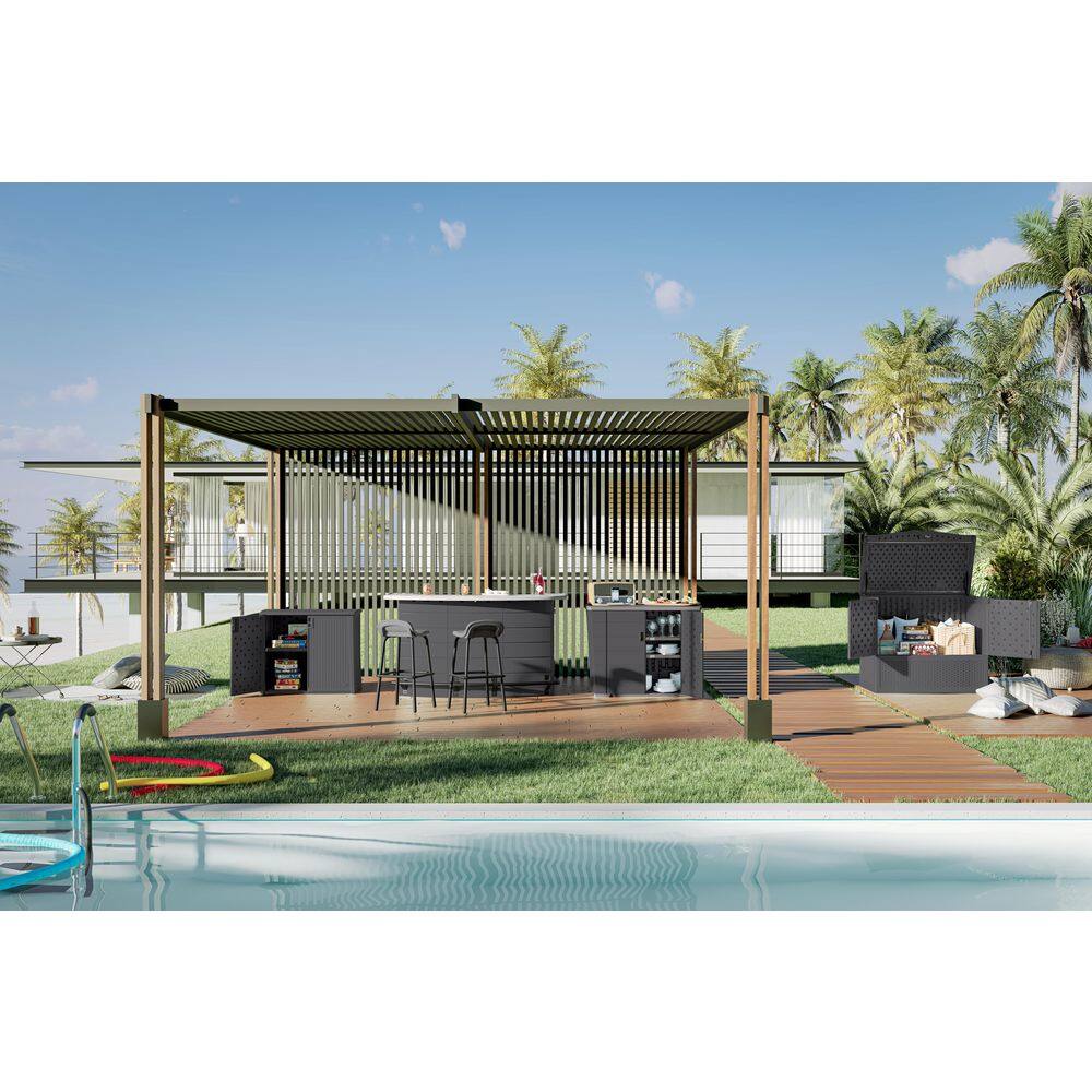 Suncast Backyard Oasis Entertaining Station with Storage