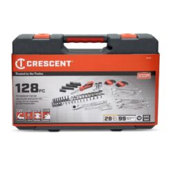 Crescent 3/8 in. Drive 12-Point Standard SAE/Metric Mechanics Tool Set with Case (128-Piece)
