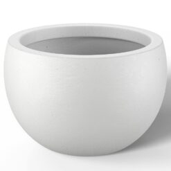 Sapcrete Lightweight 19in. x 13in. Crisp White Extra Large Tall Round Concrete Plant Pot/Planter for Indoor & Outdoor