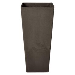 Arcadia Garden Products Contempo Tall Square 13 in. x 13 in. x 28 in. Dark Charcoal PSW Pot