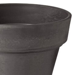 Arcadia Garden Products Traditional 21-1/2 in. x 20 in. Dark Charcoal PSW Pot