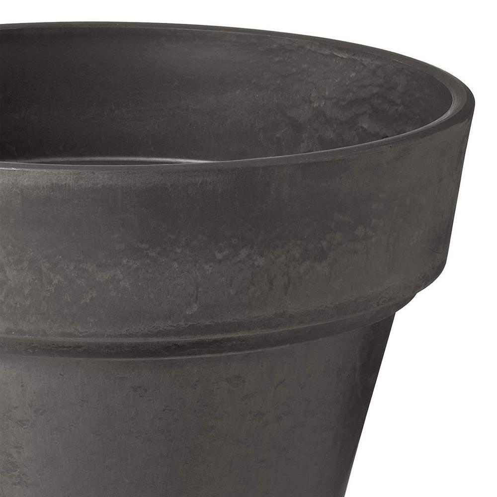 Arcadia Garden Products Traditional 21-1/2 in. x 20 in. Dark Charcoal PSW Pot