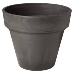 Arcadia Garden Products Traditional 21-1/2 in. x 20 in. Dark Charcoal PSW Pot