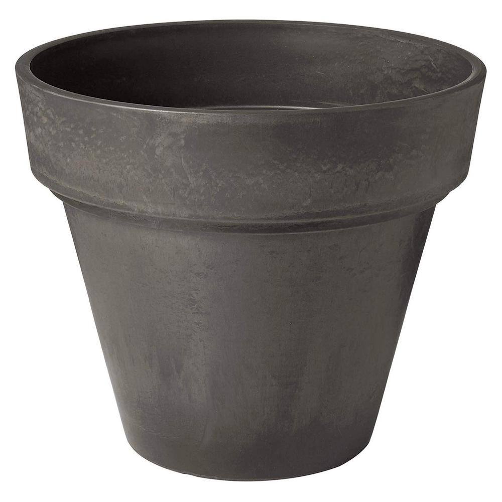 Arcadia Garden Products Traditional 21-1/2 in. x 20 in. Dark Charcoal PSW Pot
