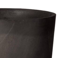 Arcadia Garden Products Contempo Tall Round 13 in. x 28 in. Dark Charcoal Marble PSW Planter