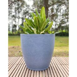 FLORIDIS Amsterdan XX-Large Dark Grey Plastic Resin Indoor and Outdoor Planter Bowl