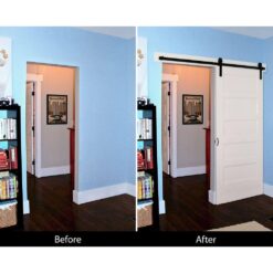 Everbilt 72 in. Dark Oil-Rubbed Bronze Strap Sliding Barn Door Track and Hardware Kit
