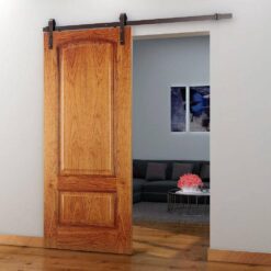 Everbilt 72 in. Dark Oil-Rubbed Bronze Strap Sliding Barn Door Track and Hardware Kit