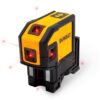 DEWALT 165 ft. Red Self-Leveling 5-Spot & Horizontal Line Laser Level with (3) AA Batteries & Case