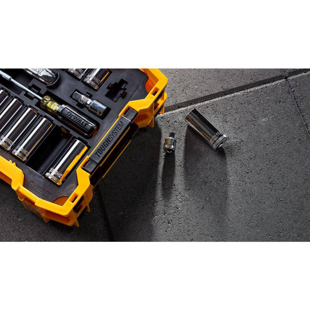 DEWALT 3/8 in. and 1/2 in. Drive Mechanics Tool Set with Toughsystem Trays (85-Piece)