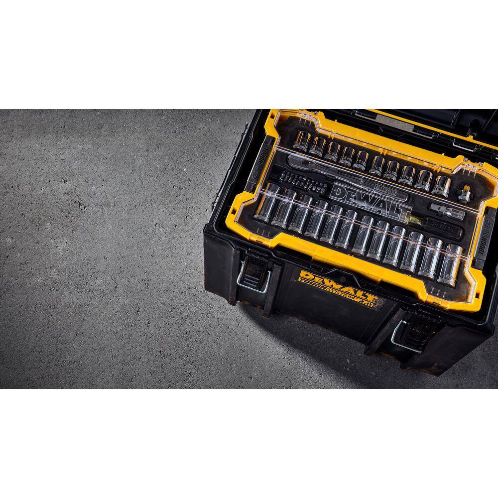 DEWALT 3/8 in. and 1/2 in. Drive Mechanics Tool Set with Toughsystem Trays (85-Piece)