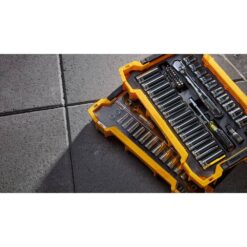 DEWALT 3/8 in. and 1/2 in. Drive Mechanics Tool Set with Toughsystem Trays (85-Piece)