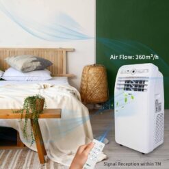Edendirect 12,000 BTU (7,500 BTU DOE) Portable Air Conditioner Cools 400 sq. ft. with Heater, Dehumidifier, Remote & Window Kit