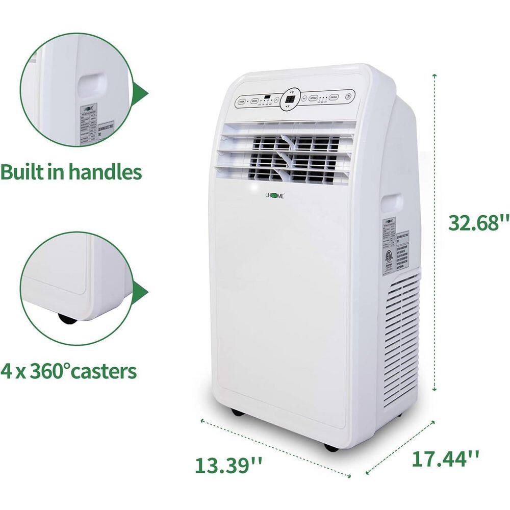 Edendirect 12,000 BTU (7,500 BTU DOE) Portable Air Conditioner Cools 400 sq. ft. with Heater, Dehumidifier, Remote & Window Kit