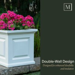 Mayne Nantucket 20 in. Square Self-Watering Espresso Polyethylene Planter