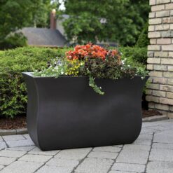 Mayne Valencia 36 in. x 16 in. x 22 in. Espresso Long Polyethylene Planter