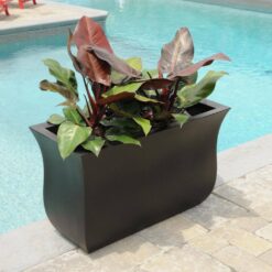 Mayne Valencia 36 in. x 16 in. x 22 in. Espresso Long Polyethylene Planter