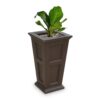 Mayne Fairfield 34 in. Tall Self-Watering Espresso Polyethylene Planter