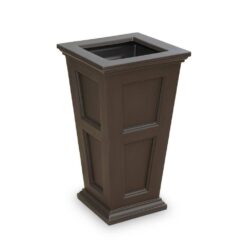 Mayne Fairfield 34 in. Tall Self-Watering Espresso Polyethylene Planter