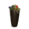 Mayne Modesto 42 in. Round Espresso Polyethylene Planter