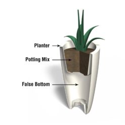 Mayne Modesto 42 in. Round Espresso Polyethylene Planter