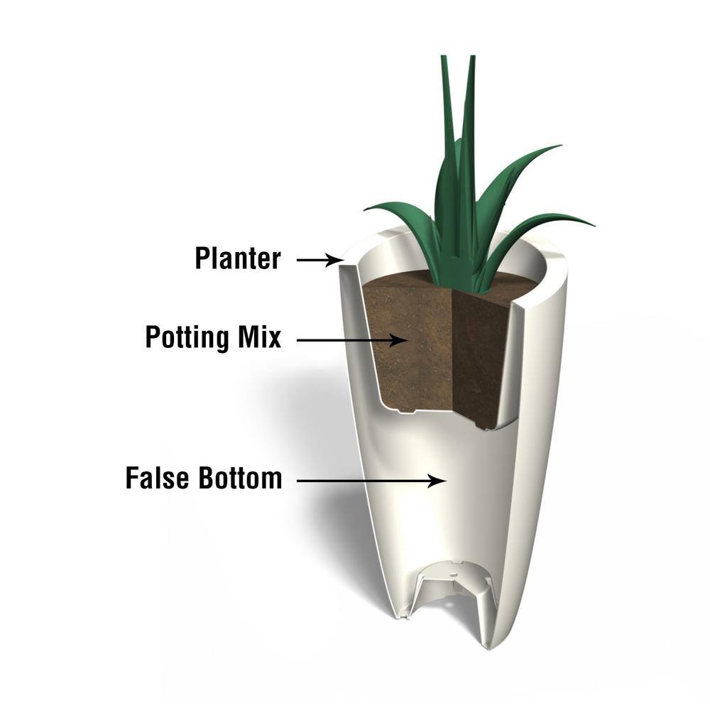Mayne Modesto 42 in. Round Espresso Polyethylene Planter