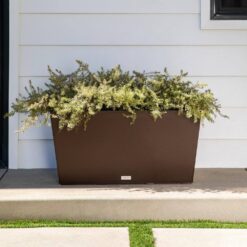 Veradek Midori 39 in. Espresso Plastic Long Trough Planter