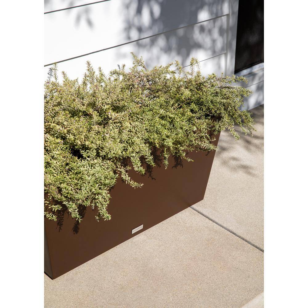 Veradek Midori 39 in. Espresso Plastic Long Trough Planter (2-Pack)