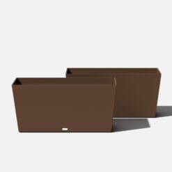 Veradek Midori 39 in. Espresso Plastic Long Trough Planter (2-Pack)