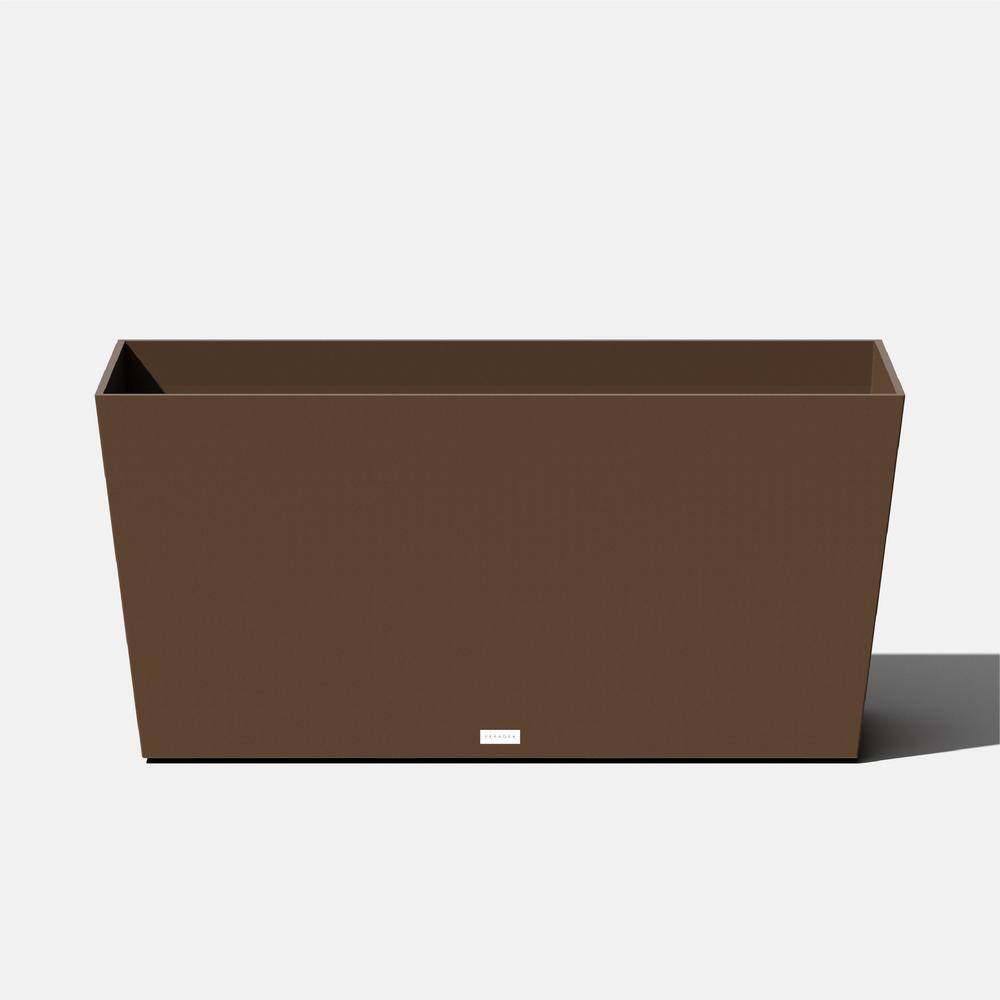 Veradek Midori 39 in. Espresso Plastic Long Trough Planter
