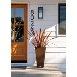 Veradek Midland 30 in. Espresso Plastic Tall Square Planter (2-Pack)