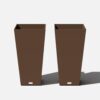 Veradek Midland 30 in. Espresso Plastic Tall Square Planter (2-Pack)