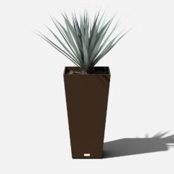 Veradek Midland 30 in. Espresso Plastic Tall Square Planter (2-Pack)