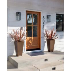 Veradek Midland 30 in. Espresso Plastic Tall Square Planter (2-Pack)