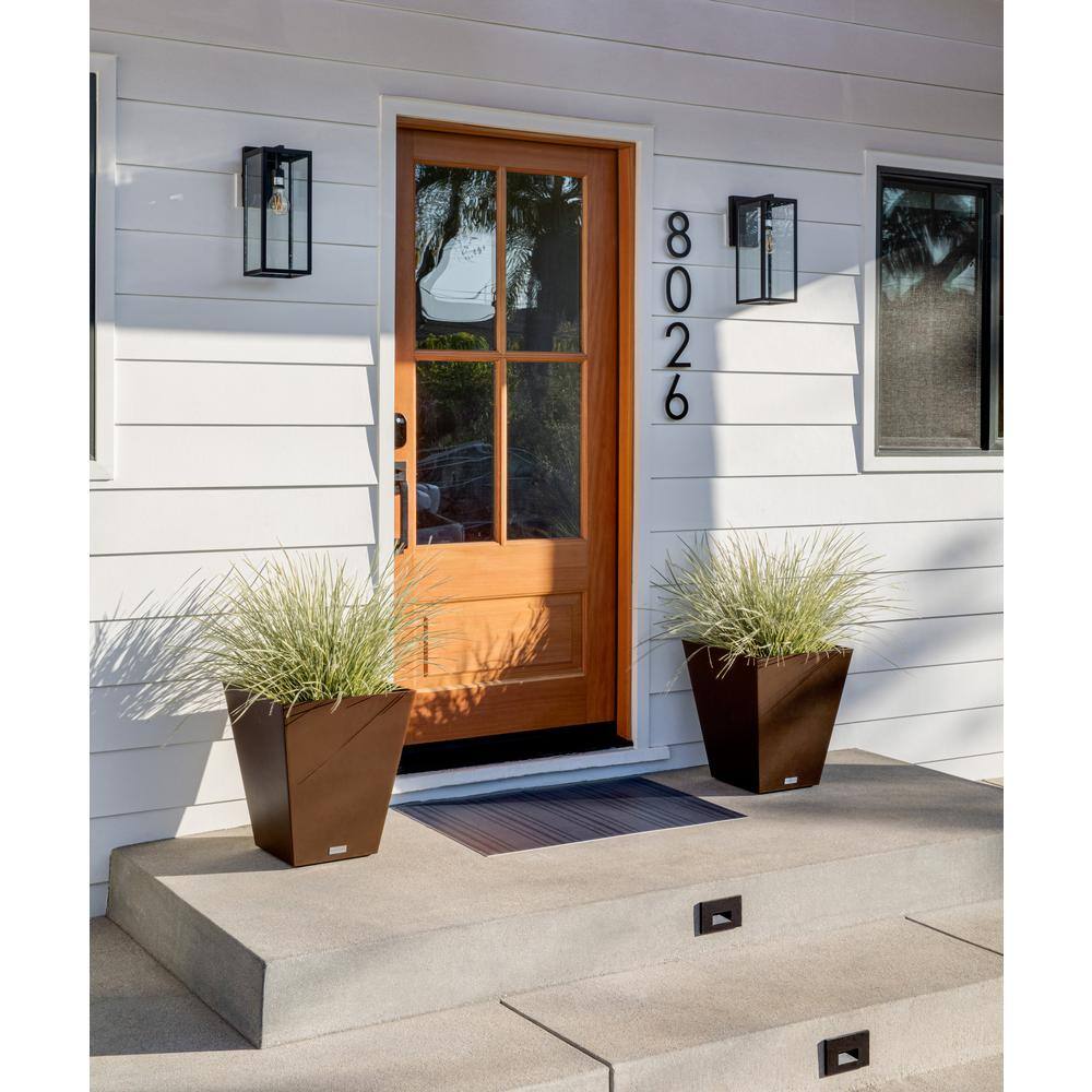 Veradek Nobleton 22 in. Espresso Plastic Square Planter (2-Pack)