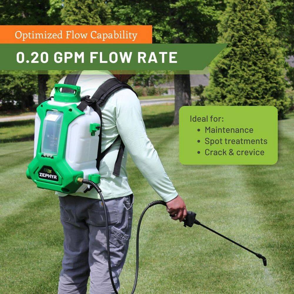 FLOWZONE Zephyr Battery Powered Backpack Sprayer (4 Gal.)
