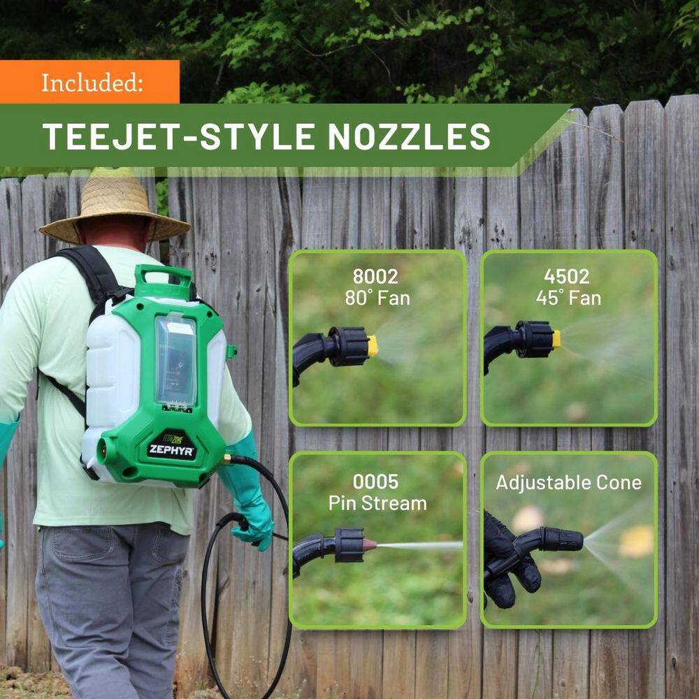 FLOWZONE Zephyr Battery Powered Backpack Sprayer (4 Gal.)