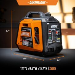 GENMAX 1600-Watt Recoil Start Gasoline Powered Inverter Generator Ultra Light-weight Super Quiet With 57CC OHV Engine