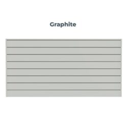 CROWNWALL Home 6 in. x 8 ft. x 4 ft. Heavy Duty PVC Slatwall Organizer Panel Set in Graphite