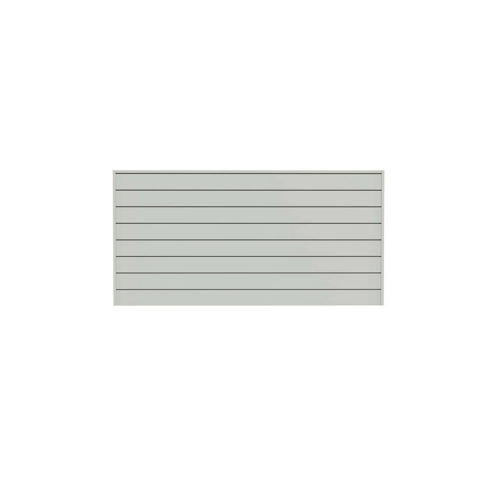 CROWNWALL Home 6 in. x 8 ft. x 4 ft. Heavy Duty PVC Slatwall Organizer Panel Set in Graphite